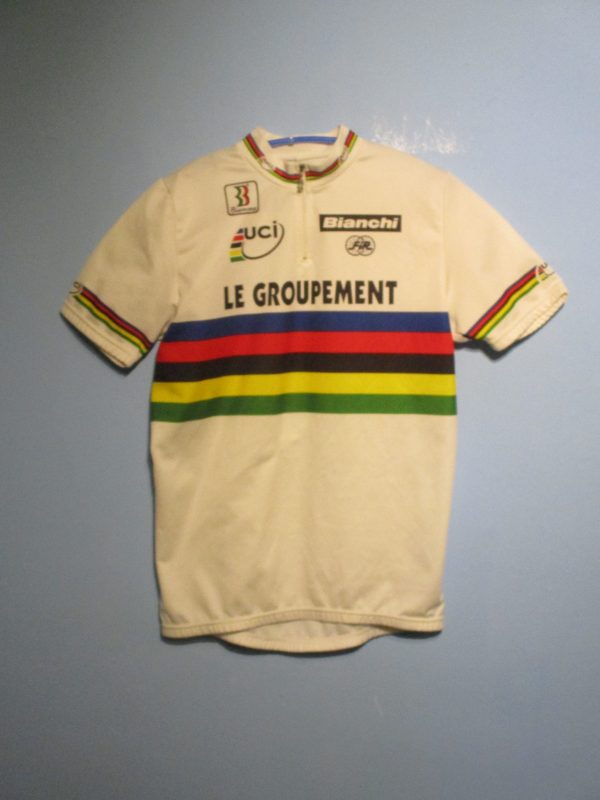 La maglia iridata del Groupe Bianchi 1995